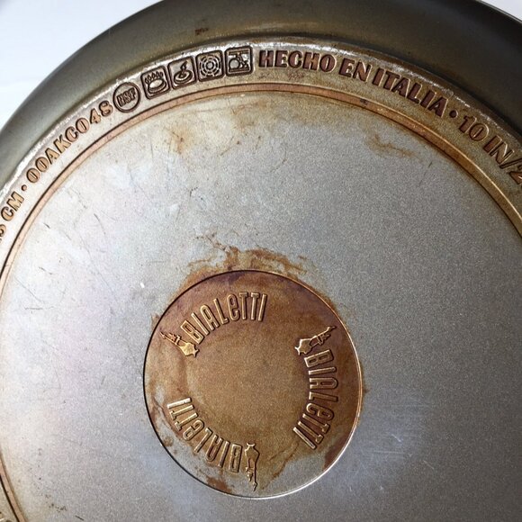 Bialetti Skillet Frying Pan Non Stick Cooking Stovetop Vintage Made in Italy 10" - Picture 9 of 12